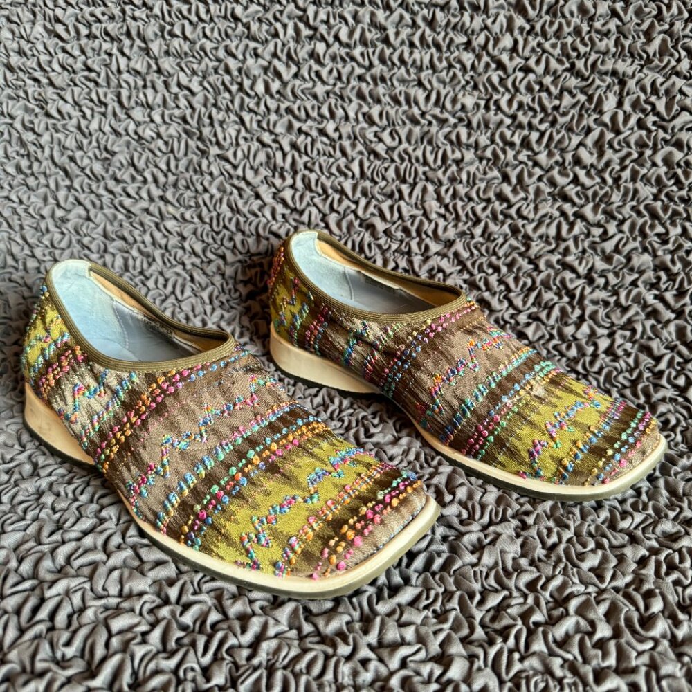NOW Multicolor Italian Knit Slippers/Slides - Womens Size 38.5 / US 7.5